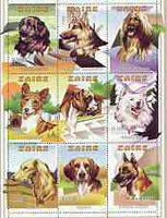 Zaire 1996 Dogs perf sheetlet containing set of 9 values unmounted mint, Mi 1294-1302