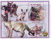 Zaire 1996 Domestic Cats perf m/sheet unmounted mint Mi BL74