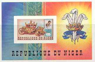 Niger Republic 1981 Royal Wedding imperf m/sheet unmounted mint, Mi BL 33B