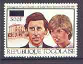 Togo 1981 Royal Wedding 500f on 1,000f perf unmounted mint, as Mi 1534A