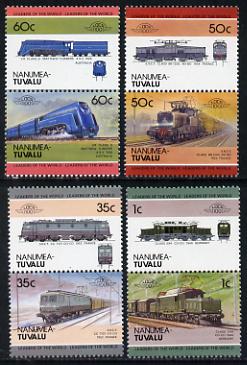 Tuvalu - Nanumea 1985 Locomotives #2 (Leaders of the World) set of 8 unmounted mint