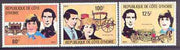 Ivory Coast 1981 Royal Wedding perf set of 3 unmounted mint, Mi 688-90