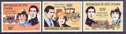 Ivory Coast 1982 Birth of Prince William opt on Royal Wedding perf set of 3 unmounted mint, Mi 737-39A