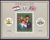 Paraguay 1981 Royal Wedding perf m/sheet (silver background) unmounted mint Mi BL 362a