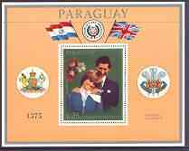 Paraguay 1981 Royal Wedding perf m/sheet (gold coloured background) unmounted mint Mi BL 362b