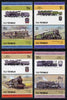 Tuvalu - Nui 1985 Locomotives #2 (Leaders of the World) set of 8 opt'd SPECIMEN unmounted mint
