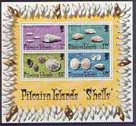 Pitcairn Islands 1974 Shells m/sheet unmounted mint, SG MS 151