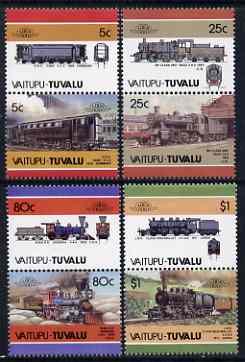 Tuvalu - Vaitupu 1986 Locomotives #2 (Leaders of the World) set of 8 unmounted mint