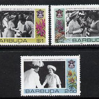 Barbuda 1986 Queen's 60th Birthday set of 3 (SG 861-3) unmounted mint