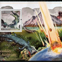 St Thomas & Prince Islands 2010 Pre-historic Crocodiles perf s/sheet unmounted mint