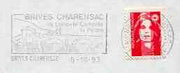 Postmark - France rectangular piece bearing French adhesive with Brives Charensac illustrated cancel showing a 2-span arch bridge