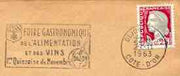 Postmark - France rectangular piece bearing French adhesive with Dijon cancel advertising Food & Wine Fair