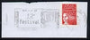 Postmark - France rectangular piece bearing French adhesive with Tourcoing illustrated cancel showing 12th Festival of Jazz