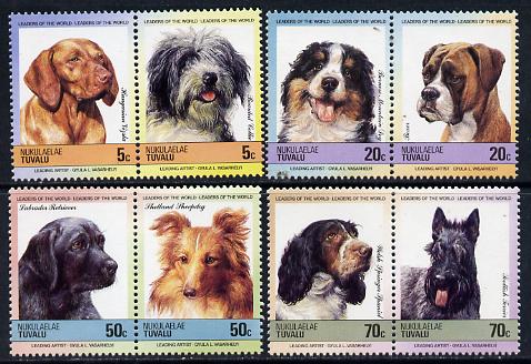 Tuvalu - Nukulaelae 1985 Dogs (Leaders of the World) set of 8 values unmounted mint