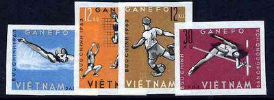 Vietnam - North 1963 GANEFO Athletic Games imperf set of 4 unmounted mint, as SG N284-87, Mi 283-86B