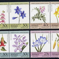 Tuvalu - Nanumaga 1985 Flowers (Leaders of the World) set of 8 values unmounted mint