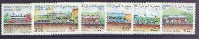 Somalia 1999 Steam Locos perf set of 6 unmounted mint