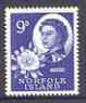 Norfolk Island 1960 Cereus & QEII 9d (from 1960 def set) unmounted mint SG 29