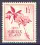 Norfolk Island 1961 fringed Hibiscus 1s1d (from 1960 def set) unmounted mint SG 31