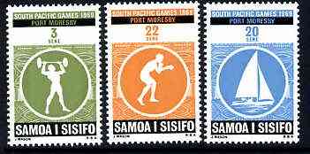 Samoa 1969 Third South Pacific Games set of 3 unmounted mint, SG 327-29