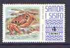 Samoa 1972-76 Painted Crab 4s (cream paper) from def set unmounted mint, SG 393a