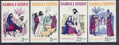 Samoa 1976 Christmas set of 4 unmounted mint, SG 474-77