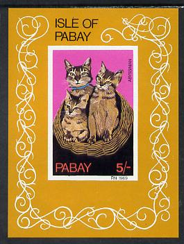 Pabay 1969 Cats imperf m/sheet (5s value showing Abyssinian) unmounted mint