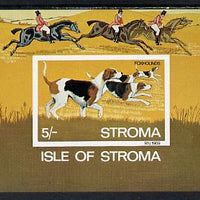 Stroma 1969 Dogs imperf m/sheet (5s value showing Foxhounds) unmounted mint