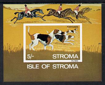 Stroma 1969 Dogs imperf m/sheet (5s value showing Foxhounds) unmounted mint