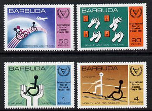 Barbuda 1981 International Year of the Disabled set of 4 unmounted mint, SG 576-9