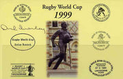 Postcard privately produced in 1999 (coloured) for the Rugby World Cup, signed by Dick Manley (England - 4 caps & Exeter) unused and pristine