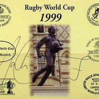 Postcard privately produced in 1999 (coloured) for the Rugby World Cup, signed by Martin Corry (England - 23 caps, British Lions & Leicester) unused and pristine