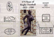 Postcard privately produced in 1998 (coloured) for the 175th Anniversary of Rugby, signed by Dorian West (England - 13 caps & Leicester) unused and pristine