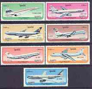 Kampuchea 1986 Aircraft perf set of 7 values unmounted mint, SG 771-77