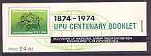 Australia 1974 UPU Centenary $4 booklet containing 5 sets of UPU stamps (issued for National Stamp Week Exhibition)