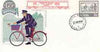 Australia 1984 175th Anniversary of Postal Services 30c postal stationery envelope (Postman on bicycle) cancelled with 'Carried on Last TPO South Up Service' cachet in red