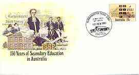 Australia 1982 150 years of Secondary Education 24c postal stationery envelope with special illustrated 'Parramatta' first day cancellation