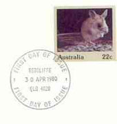 Australia 1980 Desert Hopping Mouse 22c postal stationery envelope with first day cancellation