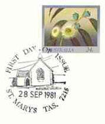 Australia 1981 Tasmanian Blue Gum 24c postal stationery envelope with first day cancellation