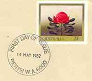 Australia 1982 The Waratah 27c postal stationery envelope with first day cancellation
