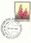 Australia 1981 Common Heath 24c postal stationery envelope with first day cancellation