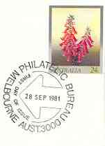 Australia 1981 Common Heath 24c postal stationery envelope with first day cancellation