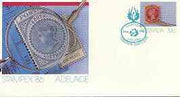 Australia 1986 Stampex '86 (Adelaide Stamp Exhibition) 33c postal stationery envelope with illustrated 'UPU Day' cancel of 4 Aug