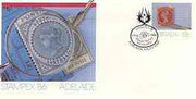 Australia 1986 Stampex '86 (Adelaide Stamp Exhibition) 33c postal stationery envelope with illustrated 'Postal History Day' cancel of 6 Aug