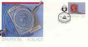 Australia 1986 Stampex '86 (Adelaide Stamp Exhibition) 33c postal stationery envelope with illustrated 'Thematics Day' 'Ship' cancel of 7 Aug