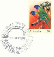 Australia 1978 Lorikeet 20c postal stationery envelope with first day cancel