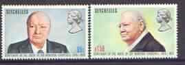 Seychelles 1974 Birth Centenary of Sir Winston Churchill set of 2 unmounted mint, SG 331-32