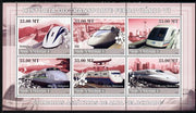 Mozambique 2009 History of Transport - Railways #06 perf sheetlet containing 6 values unmounted mint