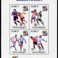 Mozambique 2010 Football World Cup perf sheetlet containing 4 values unmounted mint