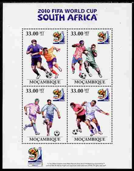 Mozambique 2010 Football World Cup perf sheetlet containing 4 values unmounted mint
